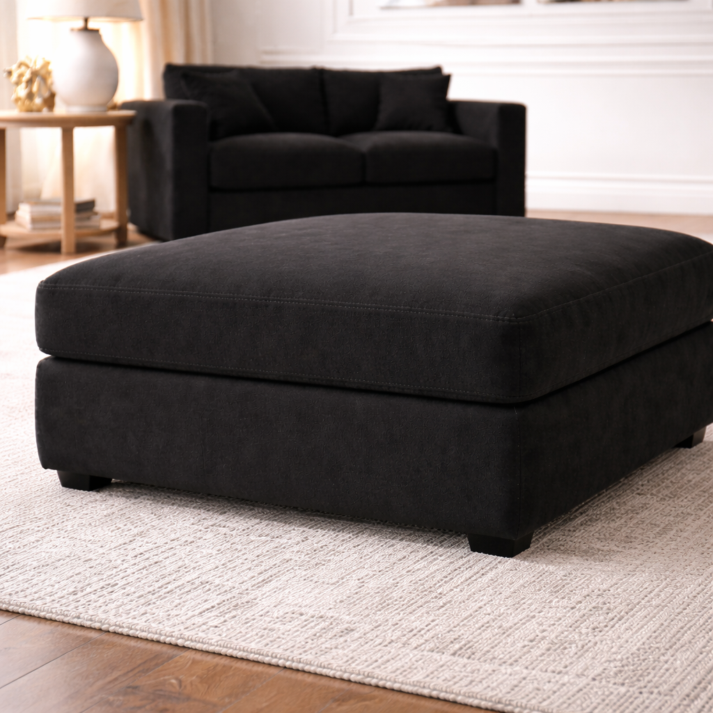 HerringboneLuxe Footstool