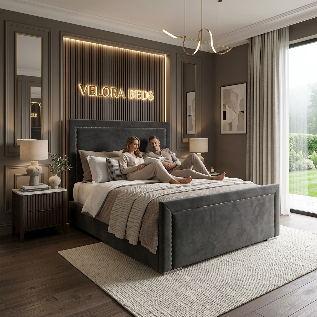 Amberlane Studded Upholstered Bed