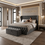 Calmora Chesterfield Upholstered Bed