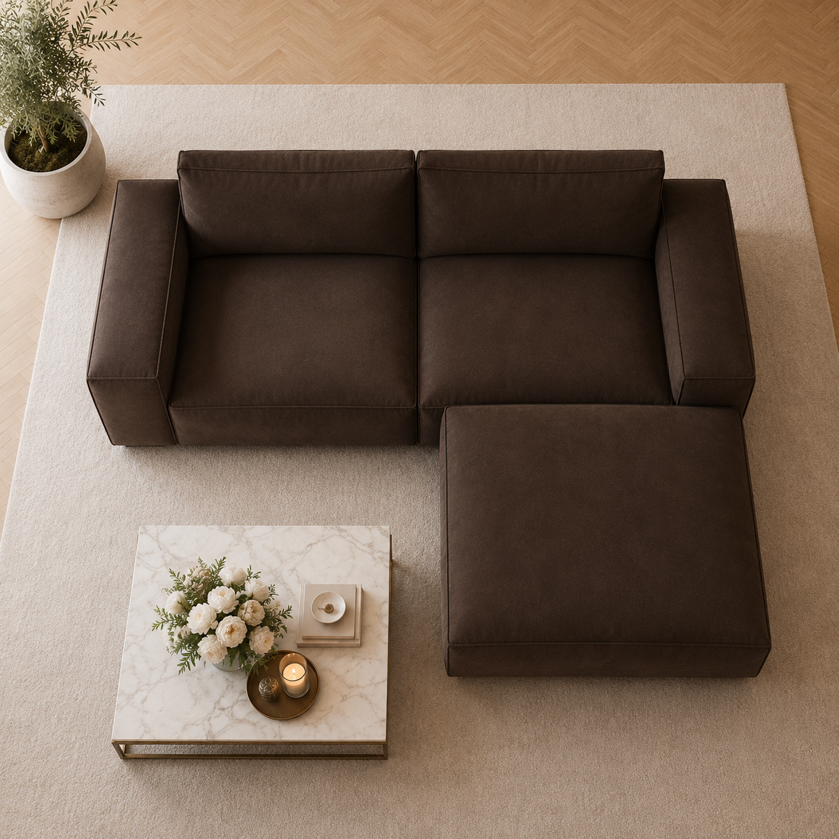 Chester Luxe Small Double Corner Sofa - Modular