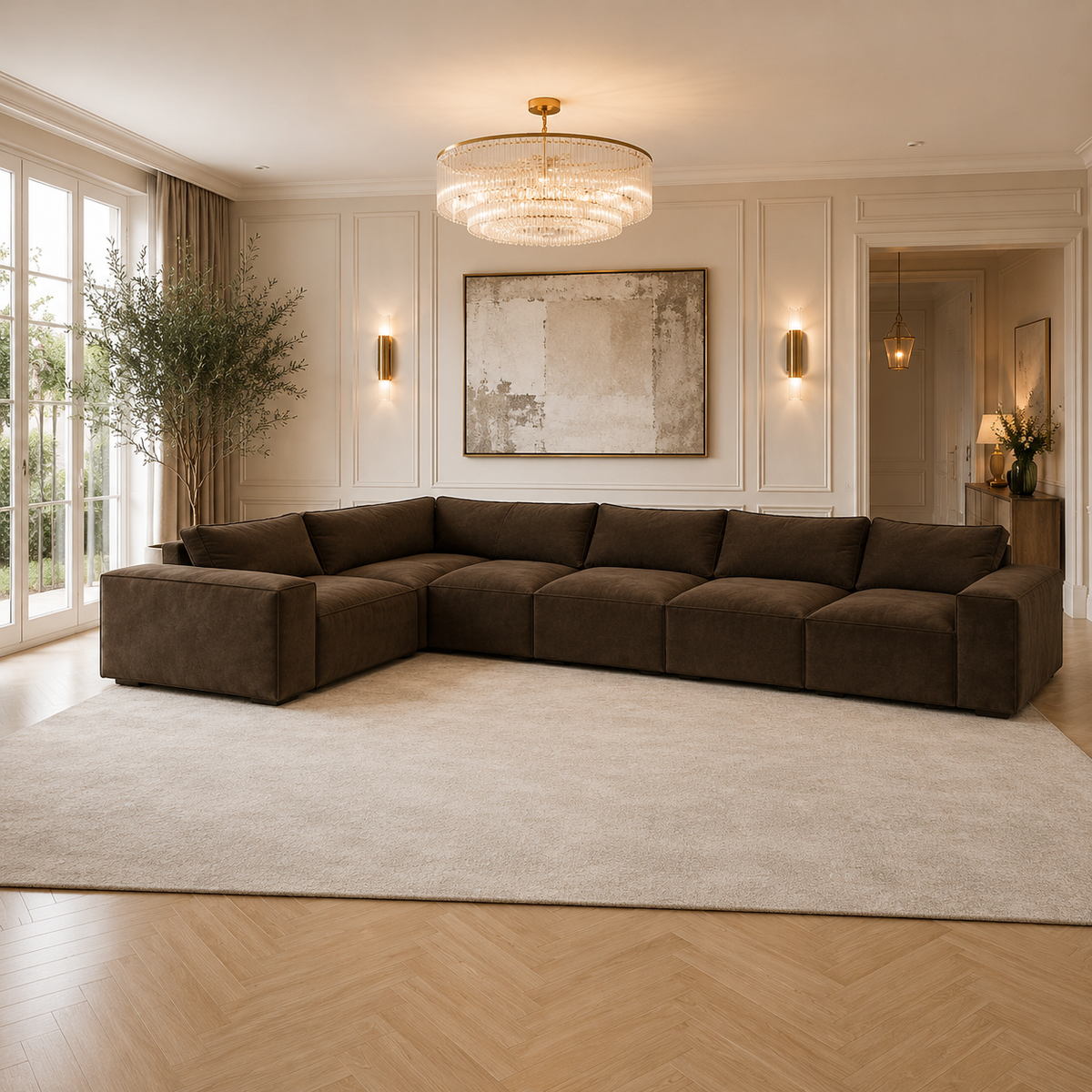 Chester Luxe Large Left/Right Corner Sofa Closed End - Modular
