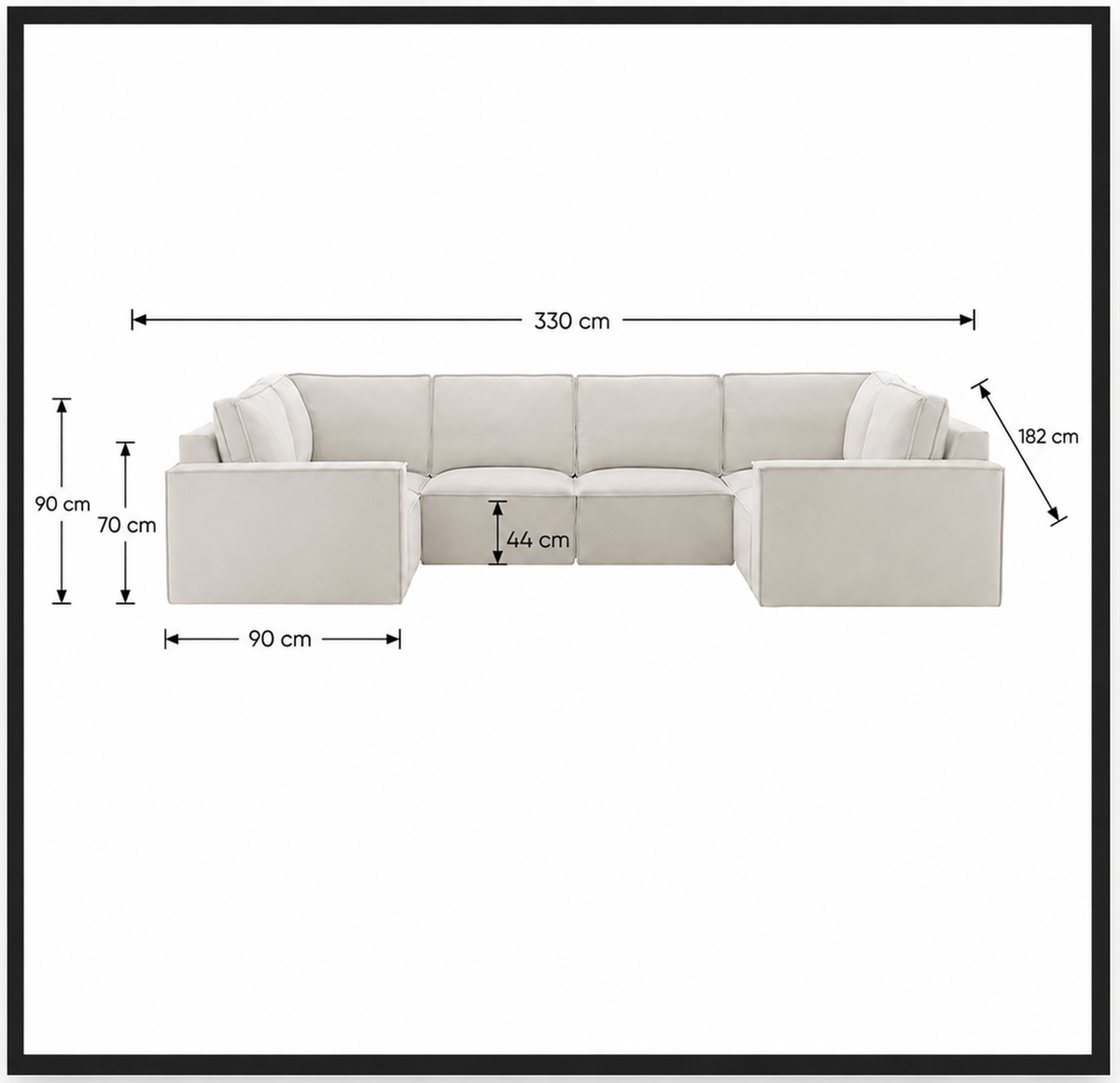 New England Modular U-Shape Sofa