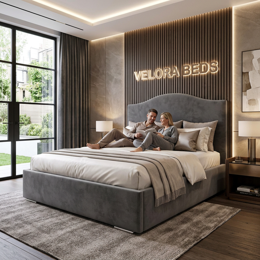 Lisbon Loft Curve Upholstered Bed