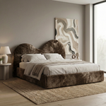 Amara Sculpted Upholstered Bed