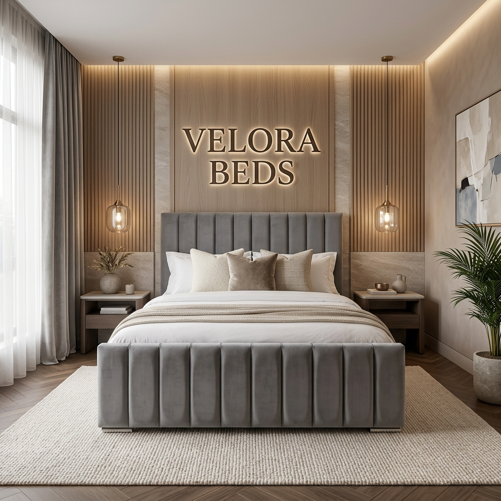 Meadowrest Fluted Upholstered Bed