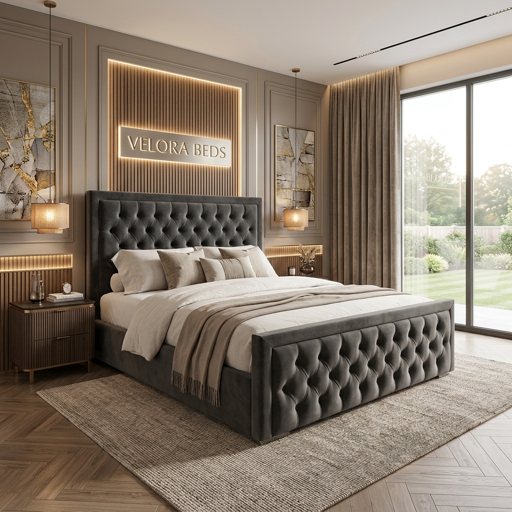 Nestora Chesterfield Upholstered Bed