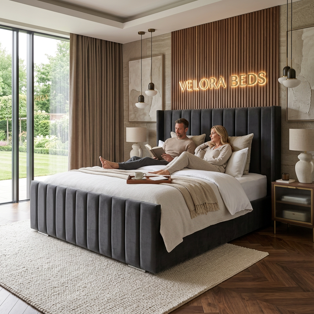 Reverie Fluted Upholstered Bed