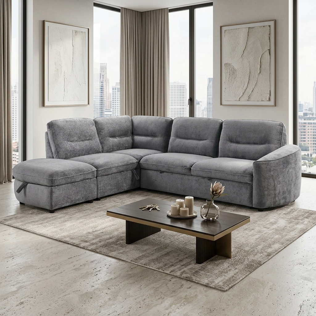 Solenne Left-Facing Chaise Sofa