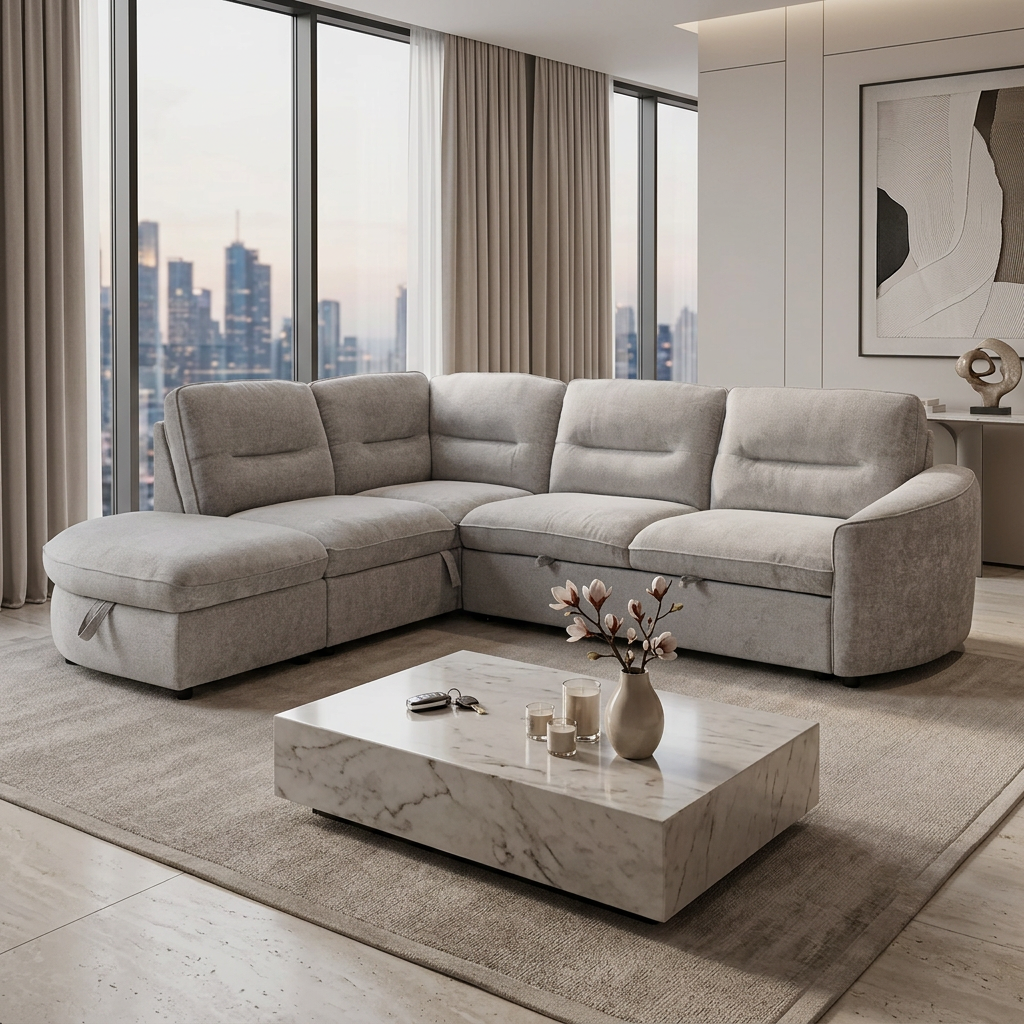 Solenne Left-Facing Chaise Sofa
