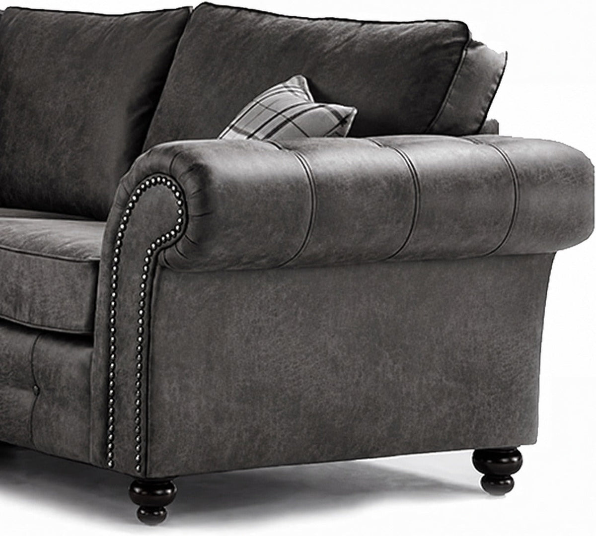 Hugo Black Bonded Leather 2 Seater Sofa