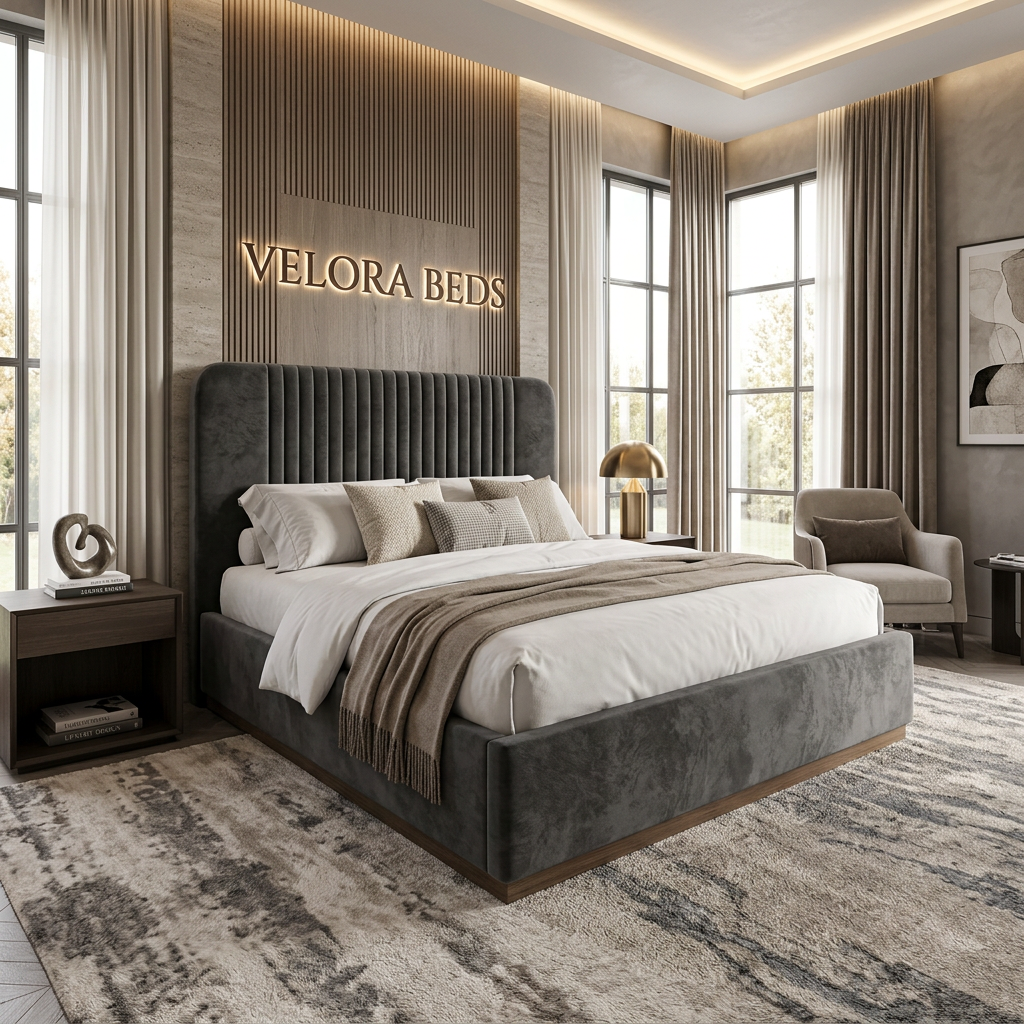Willowbed Fluted Wing Upholstered Bed