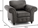 Hugo Black Bonded Leather Armchair
