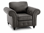 Hugo Black Bonded Leather Armchair