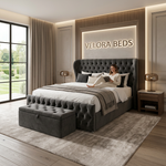 Calmora Chesterfield Upholstered Bed