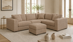 Niko Luxe Double Corner Sofa & Footstool Set