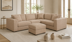 Niko Luxe Double Corner Sofa & Footstool Set