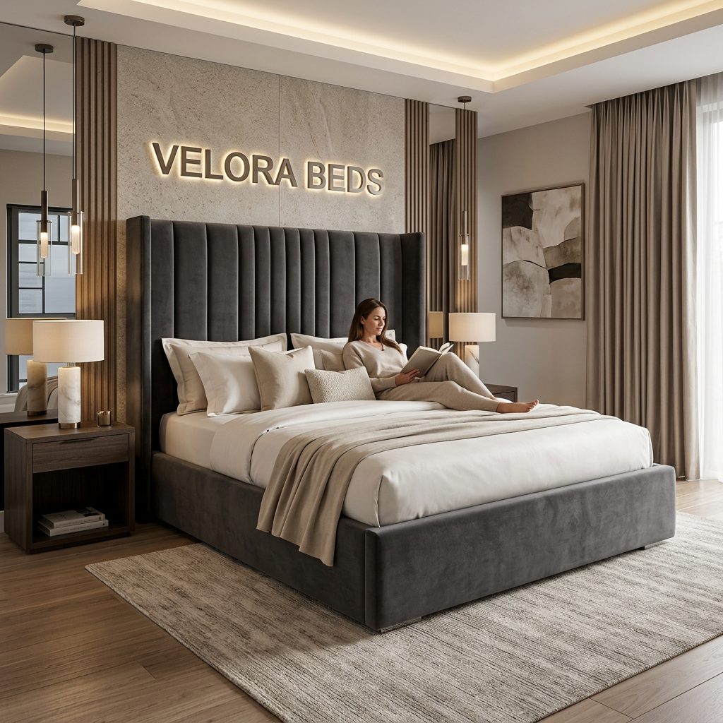 Dreamloft Grand Channel Upholstered Bed