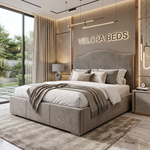 Duvrey Classic Curve Upholstered Bed