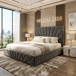 Hushframe Fan Panel Upholstered Bed