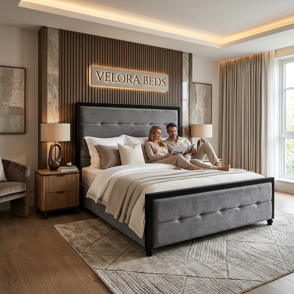 Loomcraft Border Panel Upholstered Bed