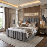 Meadowrest Fluted Upholstered Bed