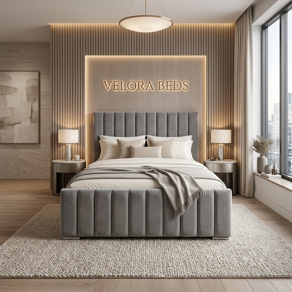 Meadowrest Fluted Upholstered Bed
