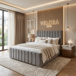 Meadowrest Fluted Upholstered Bed