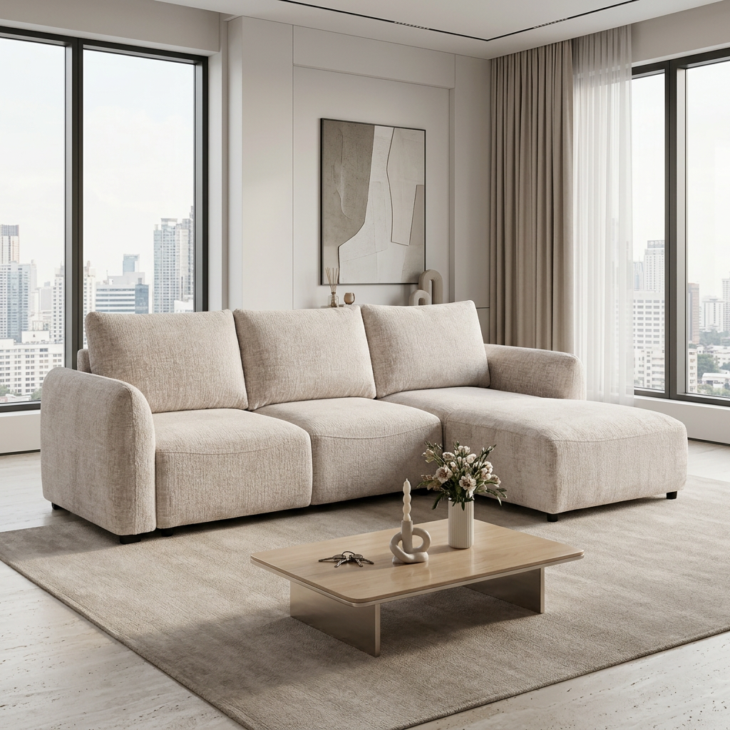 Varese Right-Facing Chaise Sofa