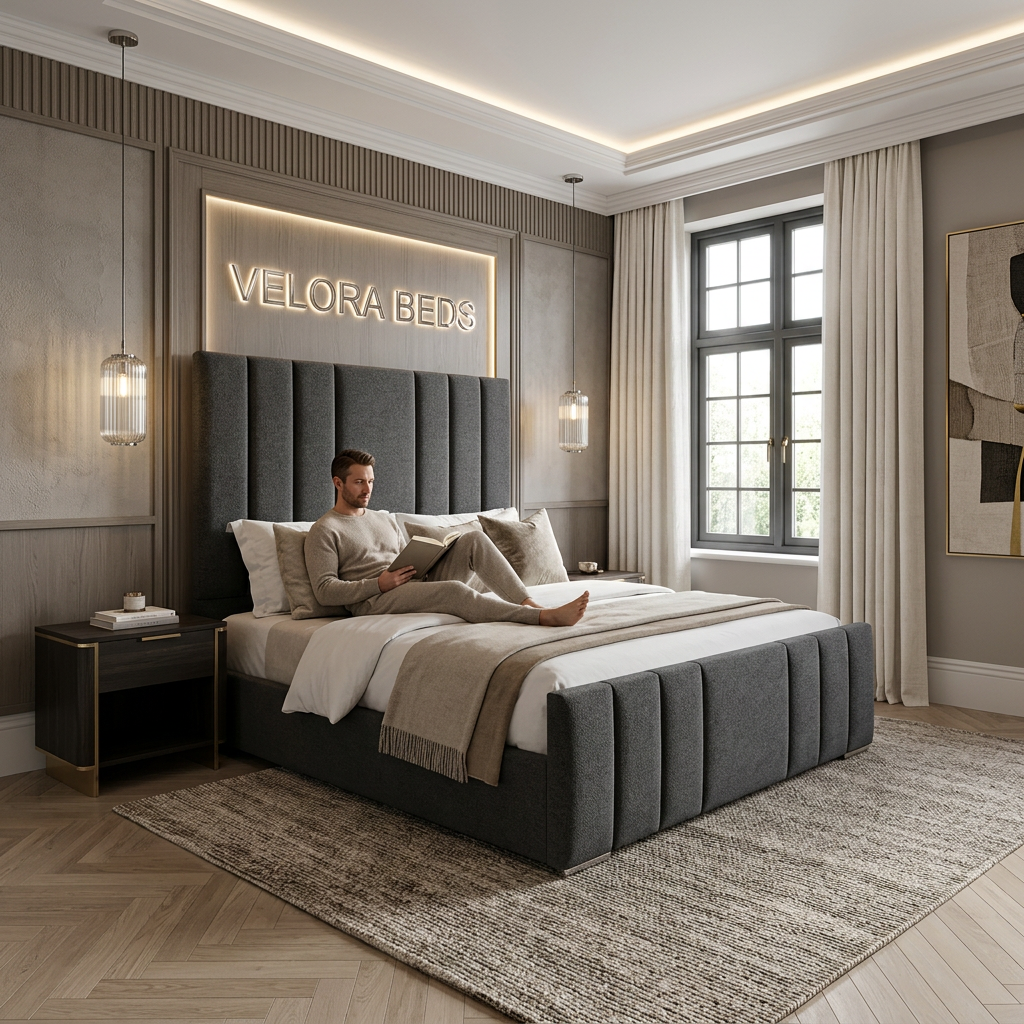 Restory Grand Panel Upholstered Bed