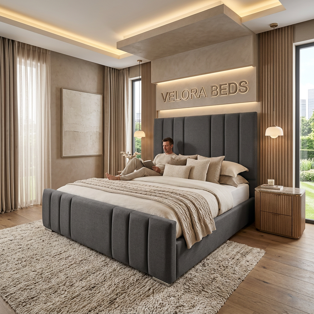 Restory Grand Panel Upholstered Bed