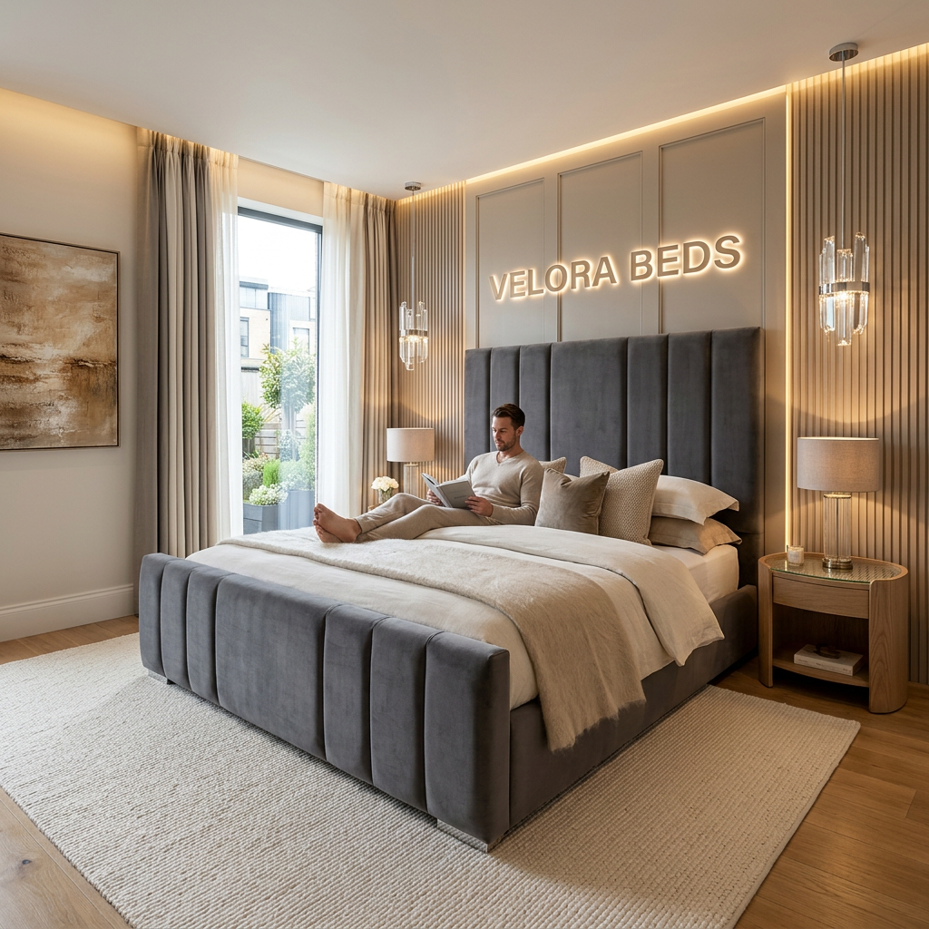 Restory Grand Panel Upholstered Bed
