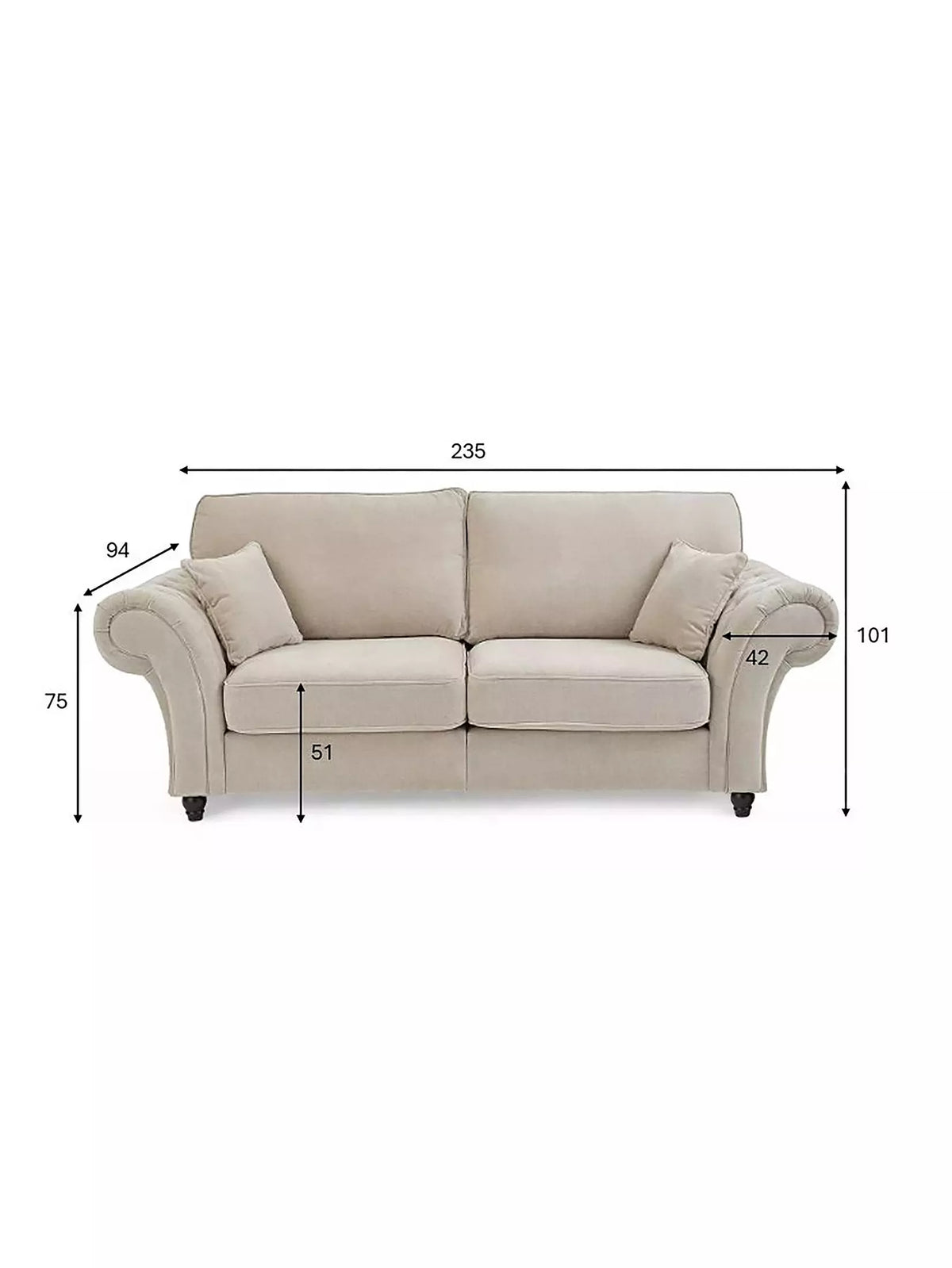 Rivello 3 Seater Sofa Bed