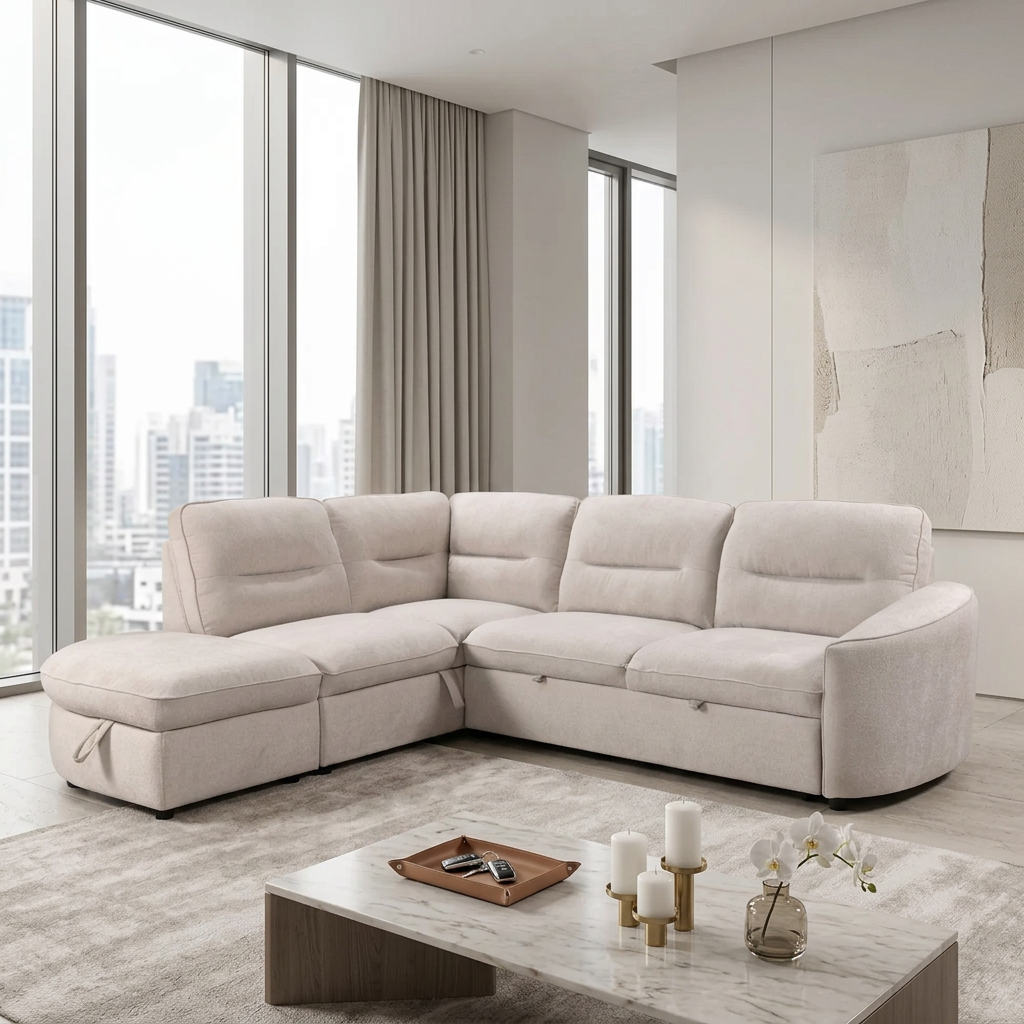 Solenne Left-Facing Chaise Sofa