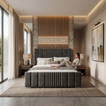 Somnia Linear Fluted Upholstered Bed