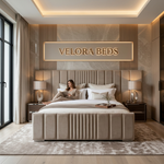 Somnia Linear Fluted Upholstered Bed