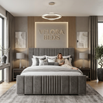 Somnia Linear Fluted Upholstered Bed