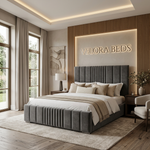 Somnia Linear Fluted Upholstered Bed