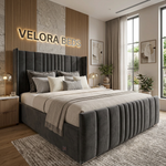 Verrier Grand Fluted Upholstered Bed