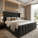 Verrier Grand Fluted Upholstered Bed
