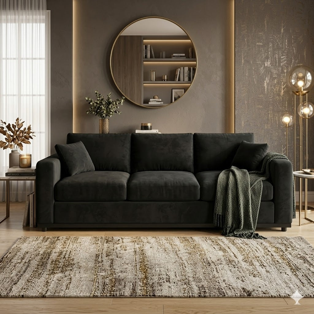Herringbone Luxe 3 Seater