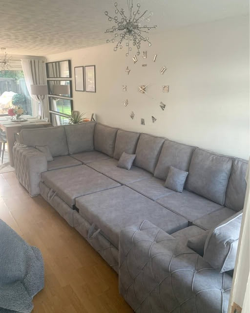 Milton U Shape Double Sofa Bed - Fullback