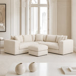 Niko Luxe Double Corner Sofa & Footstool Set