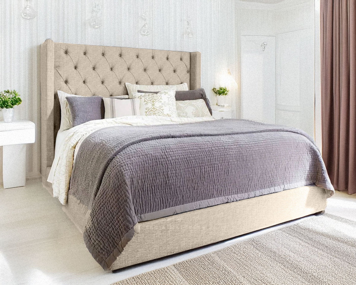Chesterfield Fabric Bed