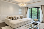 Belmont Modular Cinema Couch Sofa with Separate Footstools