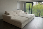 Belmont Modular Cinema Couch Sofa with Separate Footstools